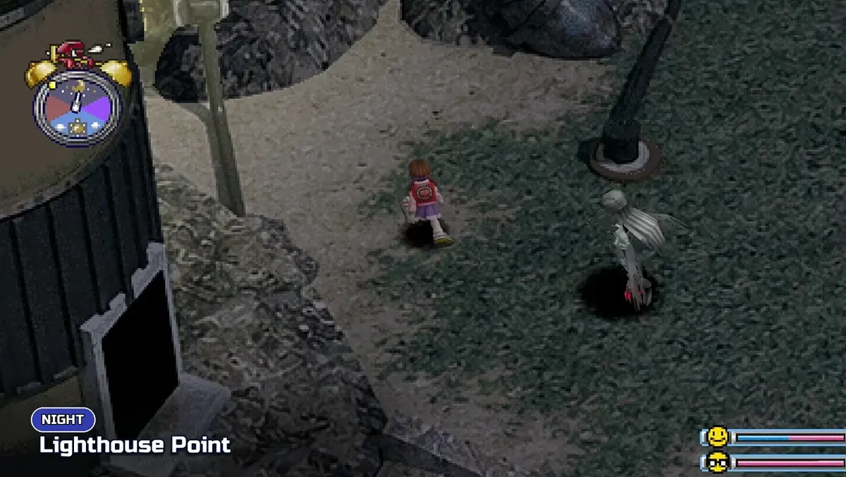 Lighthouse Point at Night in DWDE trailer gameplay on a rocky coastal path